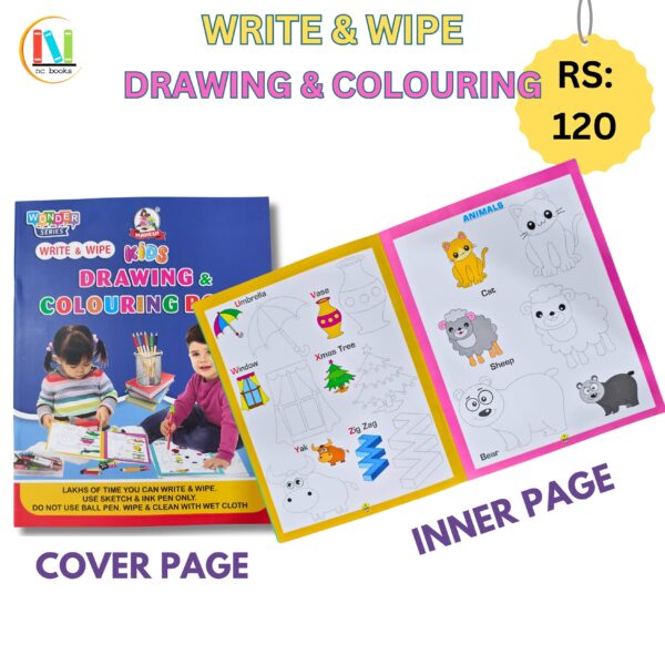Write & Wipe Drawing & Colouring Book